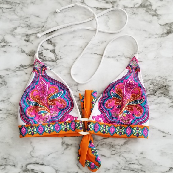 Victoria's Secret Paisley Triangle Bikini Top, Sm - Picture 2 of 8